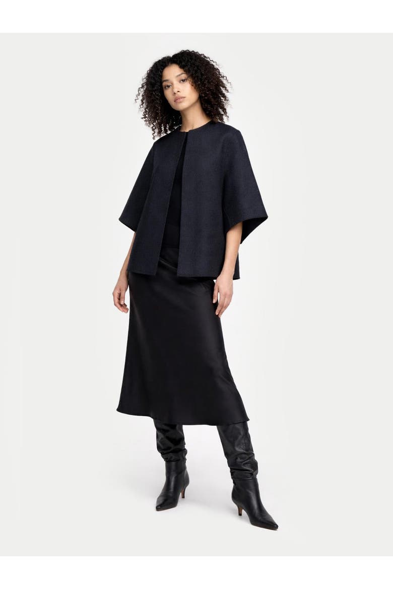 Cashmere Poncho Jacket, Alternate, color, black