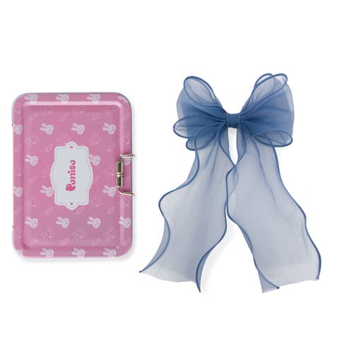 Organza Large Bow Clip Gift Set with Tin Case