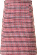 Akris punto Houndstooth Check Virgin Wool Skirt