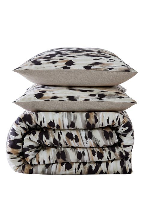 Abstract Leopard Print Cotton Comforter Set