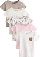NEXT Kids' Assorted 5-Pack Rib T-Shirts