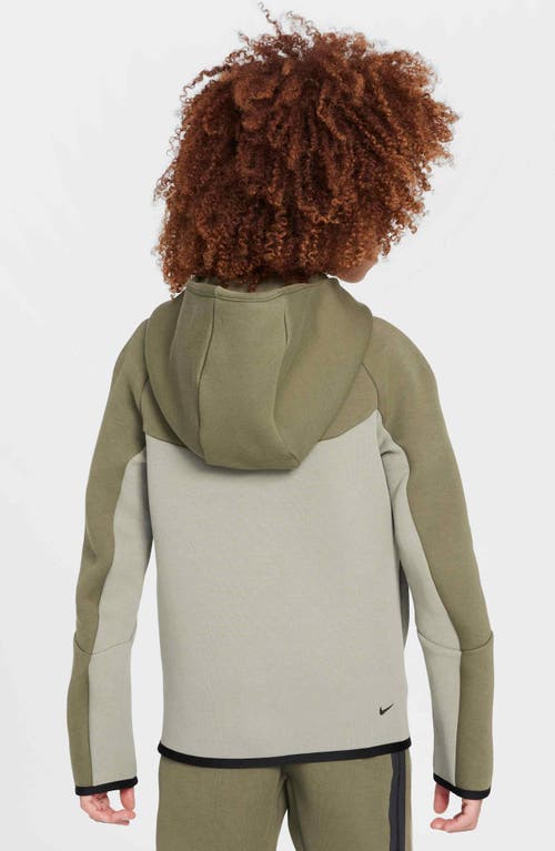 Nike Boys' Sportswear Tech Fleece Full-zip Hoodie In Green