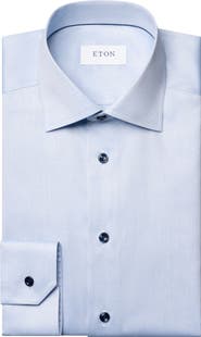 Eton Contemporary Fit Twill Dress Shirt