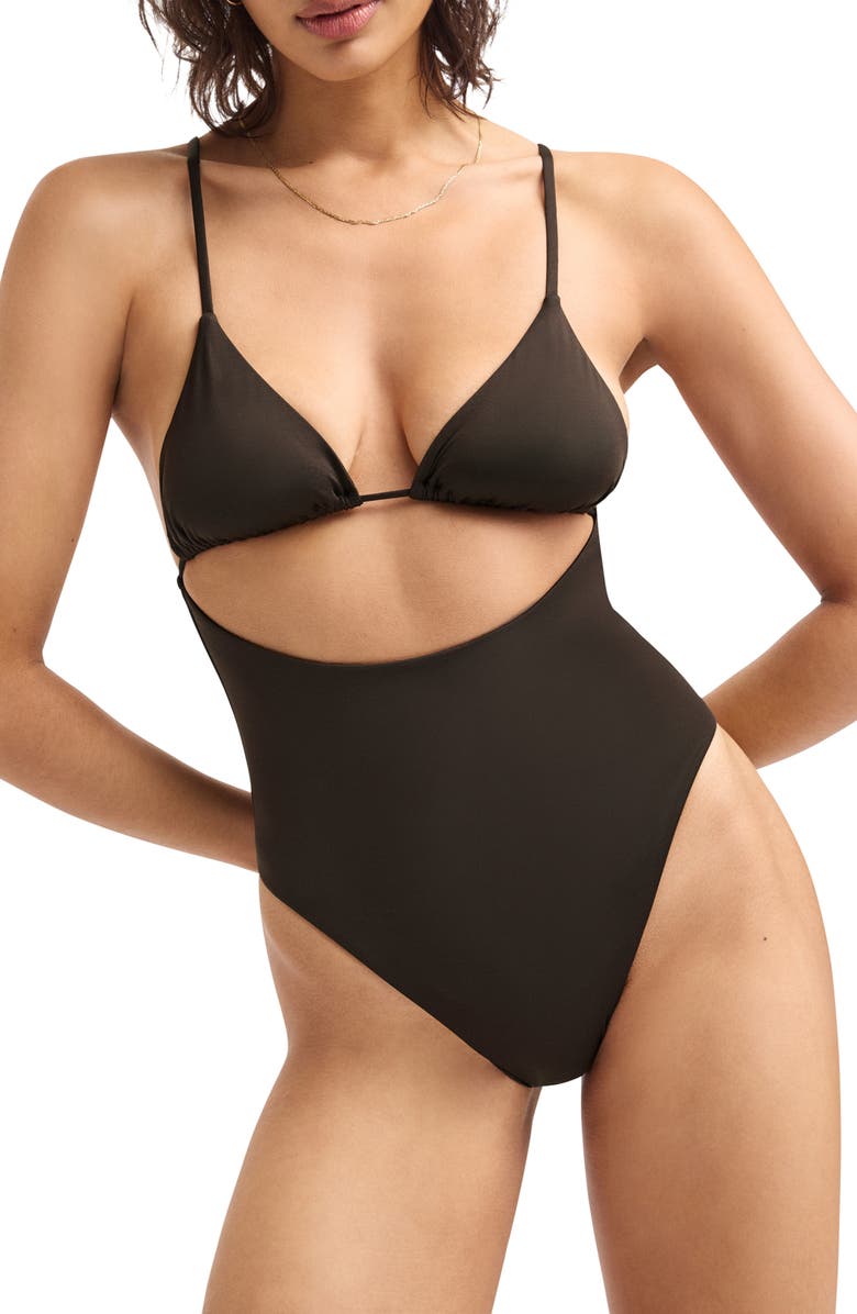 Vitamin A<sup>®</sup> Gia Cutout One-Piece Swimsuit, Alternate, color, 