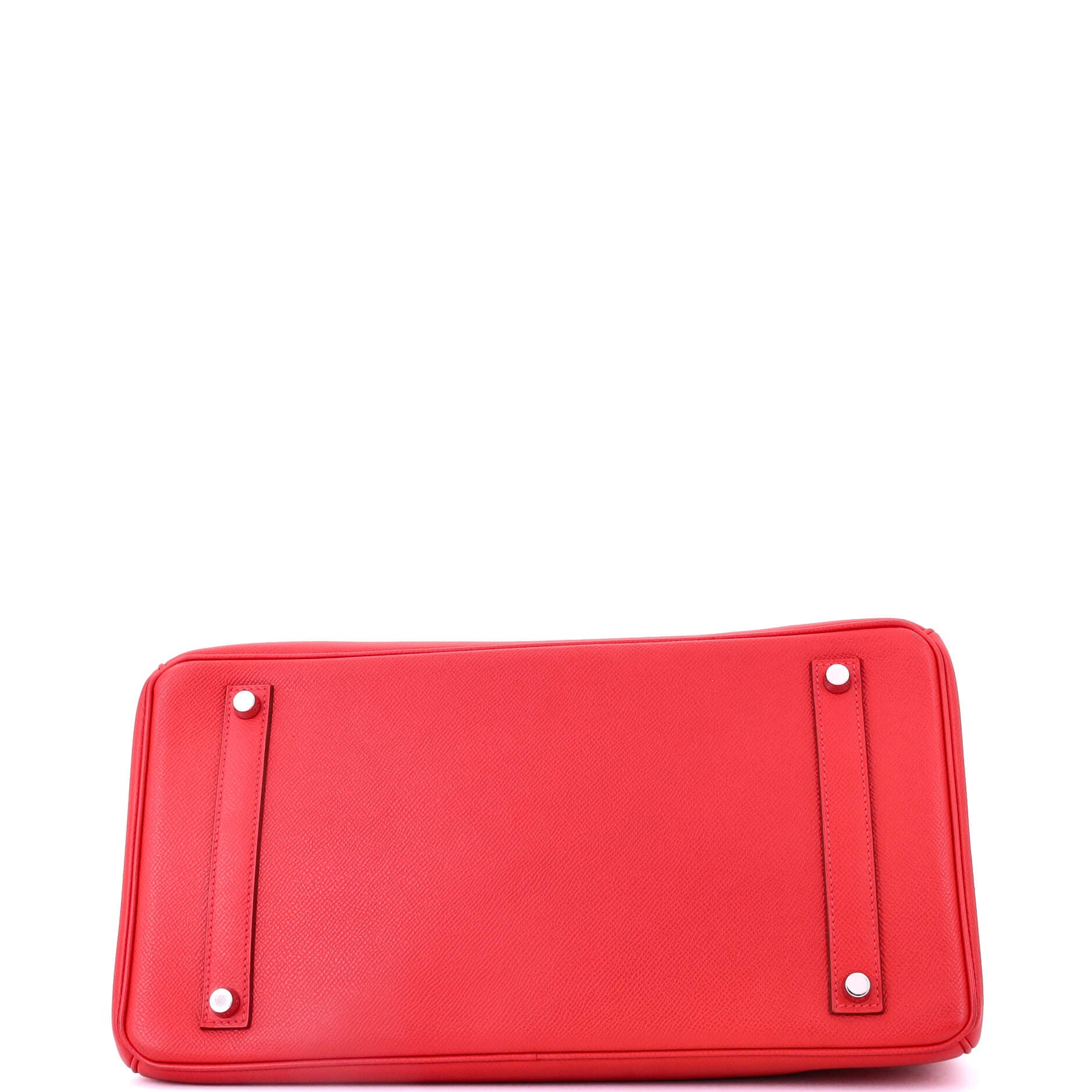 Pre-Owned Hermes Birkin Handbag Red Epsom with Palladium Hardware 35, Alternate, color, 