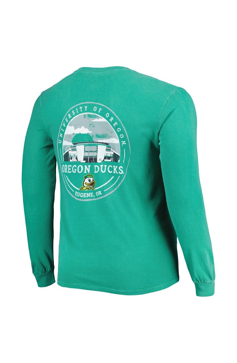 IMAGE ONE Men's Green Oregon Ducks Circle Campus Scene Long Sleeve T-Shirt, Alternate, color, 