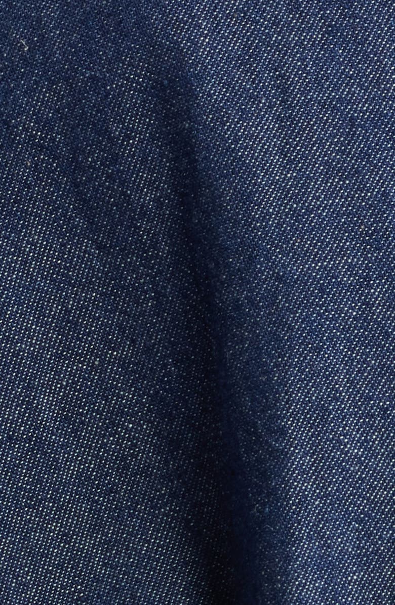 FRAME The Shell Denim Puff Sleeve Crop Top, Alternate, color, Puzzle