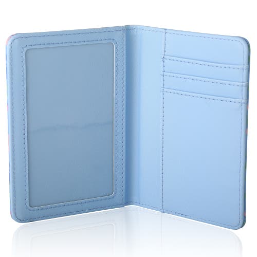 Disney Stitch Light Tropical Passport Case In Blue