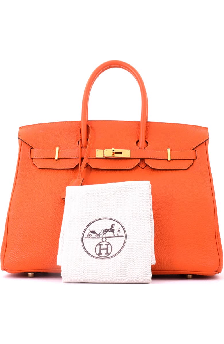Pre-Owned Hermes Birkin Handbag Orange Togo with Gold Hardware 35, Alternate, color, Feu