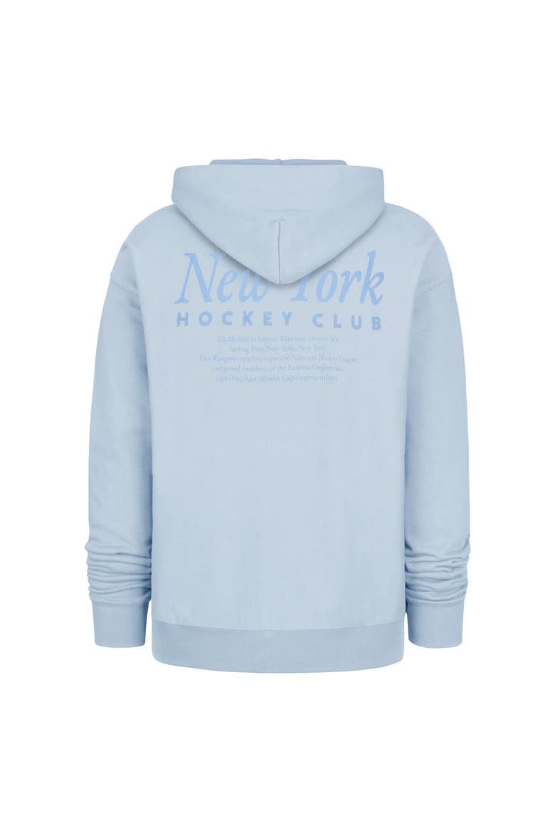 Men's '47  Light Blue New York Rangers Foundation Pullover Hoodie, Alternate, color, Light Blue