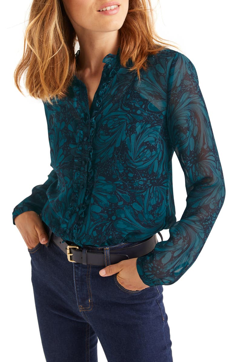 Boden Lavinia Silk Blouse, Main, color,