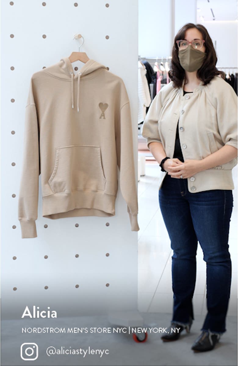 Alexandre Mattiussi Ami de Coeur Embroidered Organic Cotton Hoodie, sales video thumbnail