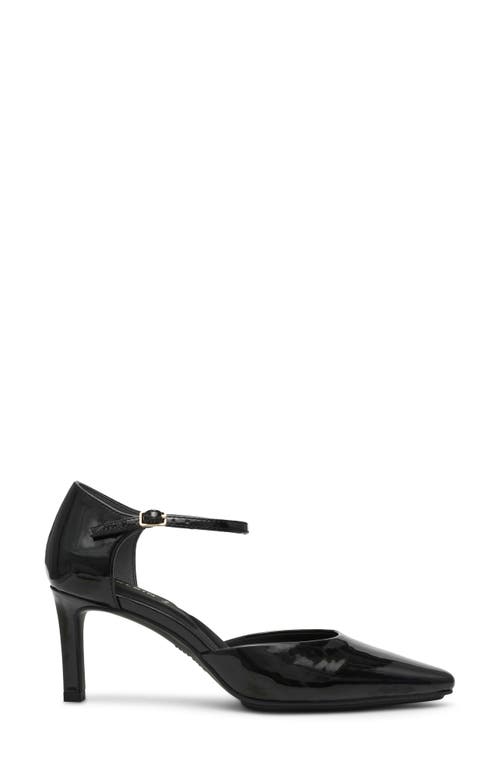 Anne Klein Rosalind Croc Embossed Ankle Strap Sandal