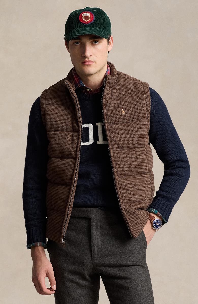 Polo Ralph Lauren Dogtooth Double Knit Quilted Vest, Alternate, color, 
