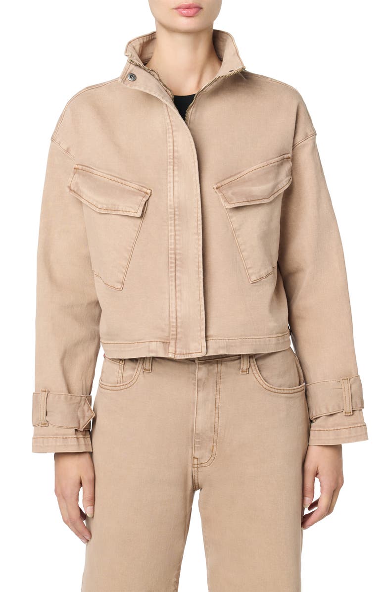 Hudson Jeans Belted Cuffed Jacket, Main, color, Vintage Khaki