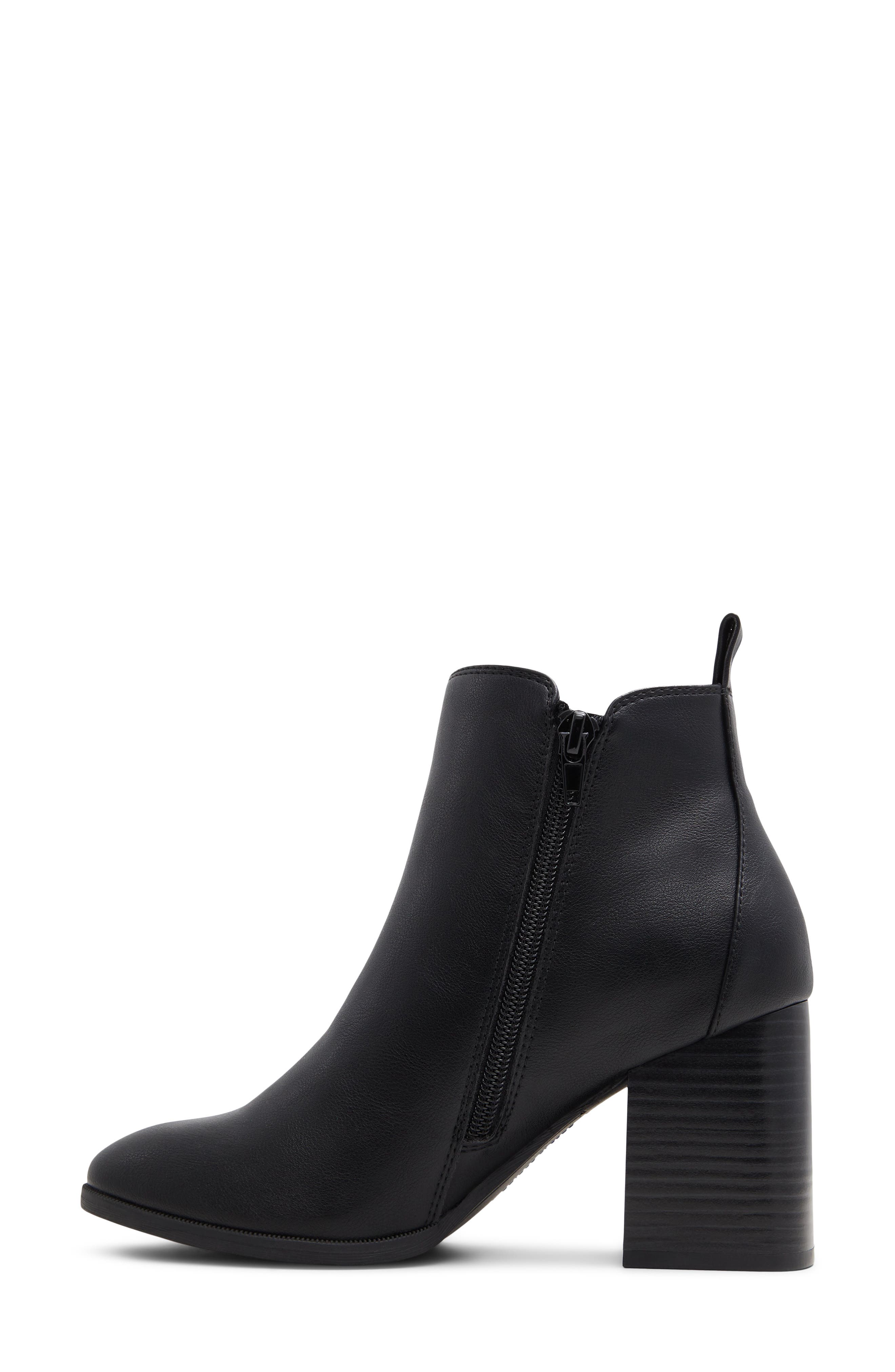 Gwenevere Faux Leather Bootie, Alternate, color, BLACK
