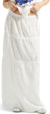 Brixton The Abigail Tiered Cotton Maxi Skirt
