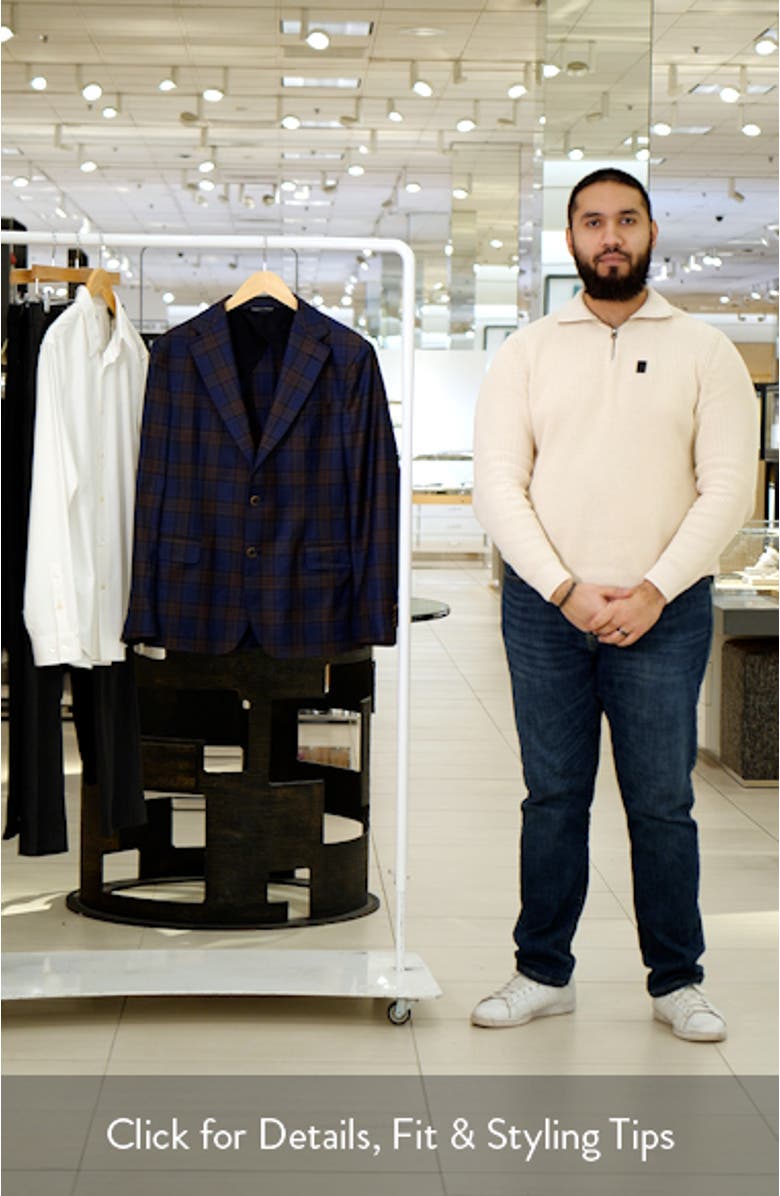 Thomas Plaid Stretch Wool Sport Coat, sales video thumbnail