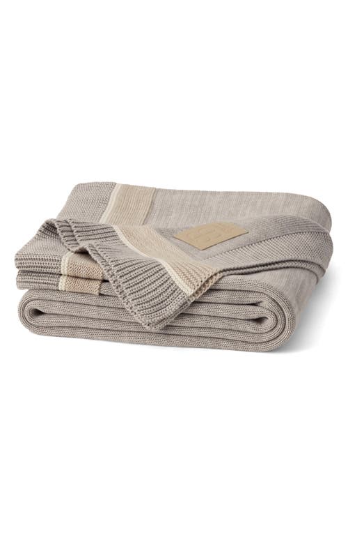 Boll & Branch Court Knit Throw Blanket in Heathered Pewter  product