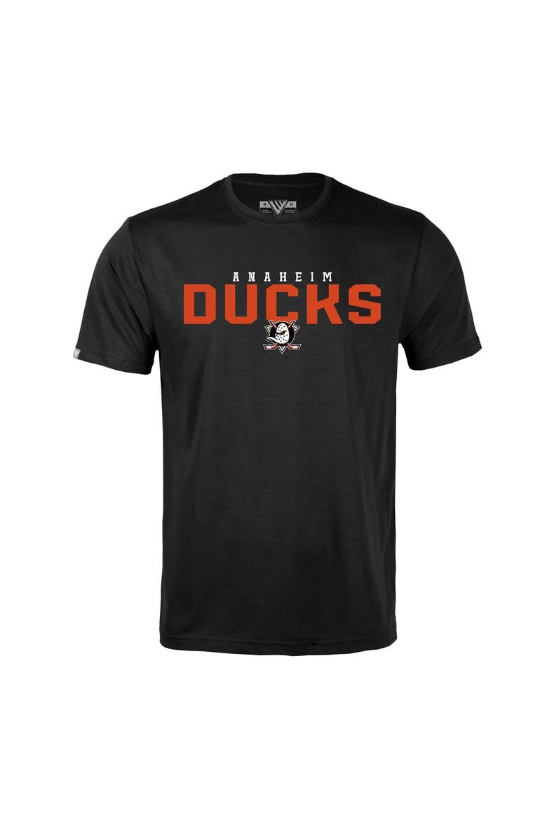 Men's Levelwear Leo Carlsson Black Anaheim Ducks Richmond Name & Number T-Shirt, Alternate, color, Black