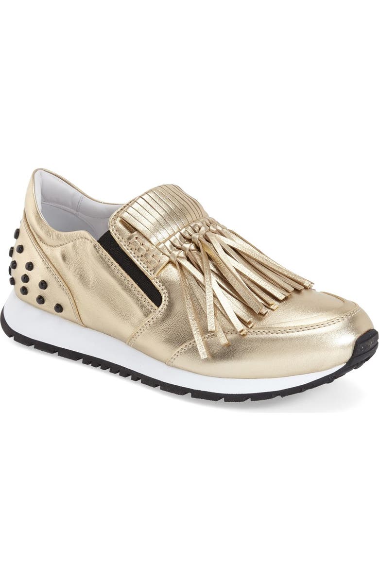 Tod's Fringe Loafer Sneaker, Main, color,