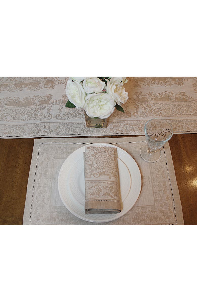 FRENCH HOME Linen Arboretum Placemats - Set of 6, Alternate, color, Terracota