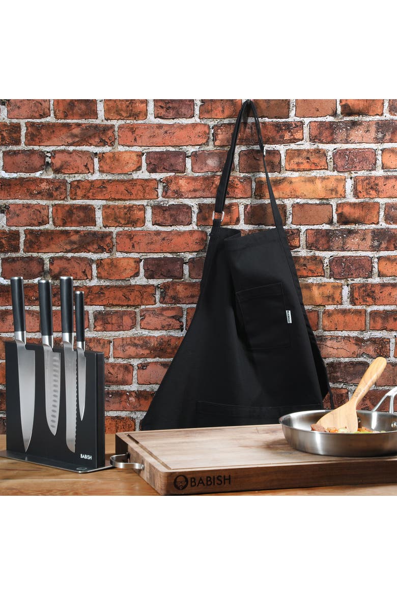 32 x 27" Cotton Apron Front Pockets Adjustable in Black, Alternate, color, Black