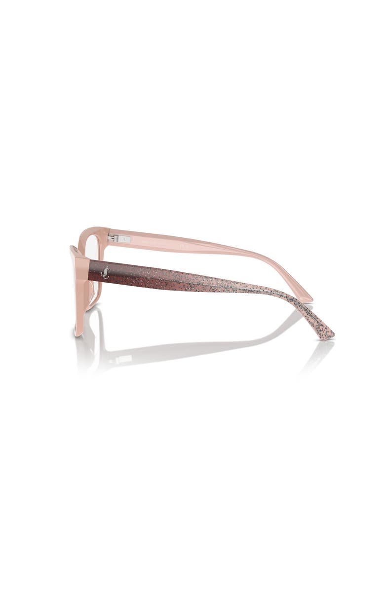 Jimmy Choo 55mm Rectangle optical glasses, Alternate, color, Pink
