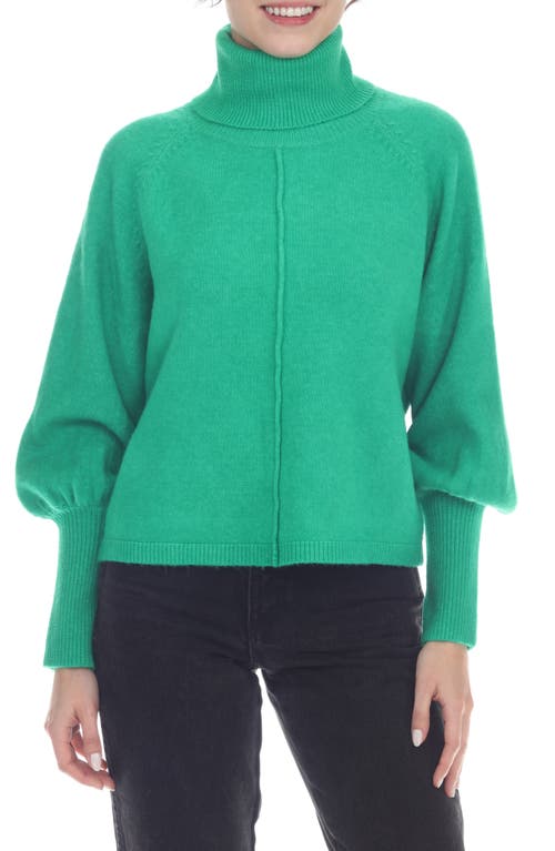 Rain And Rose Turtleneck Sweater In Green