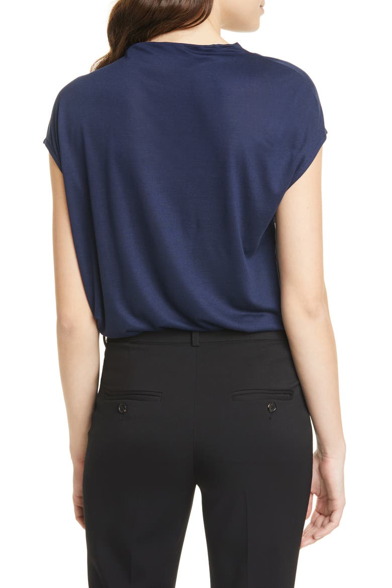 Popeey Cowl Neck Jersey Top, Alternate, color, DARK BLUE
