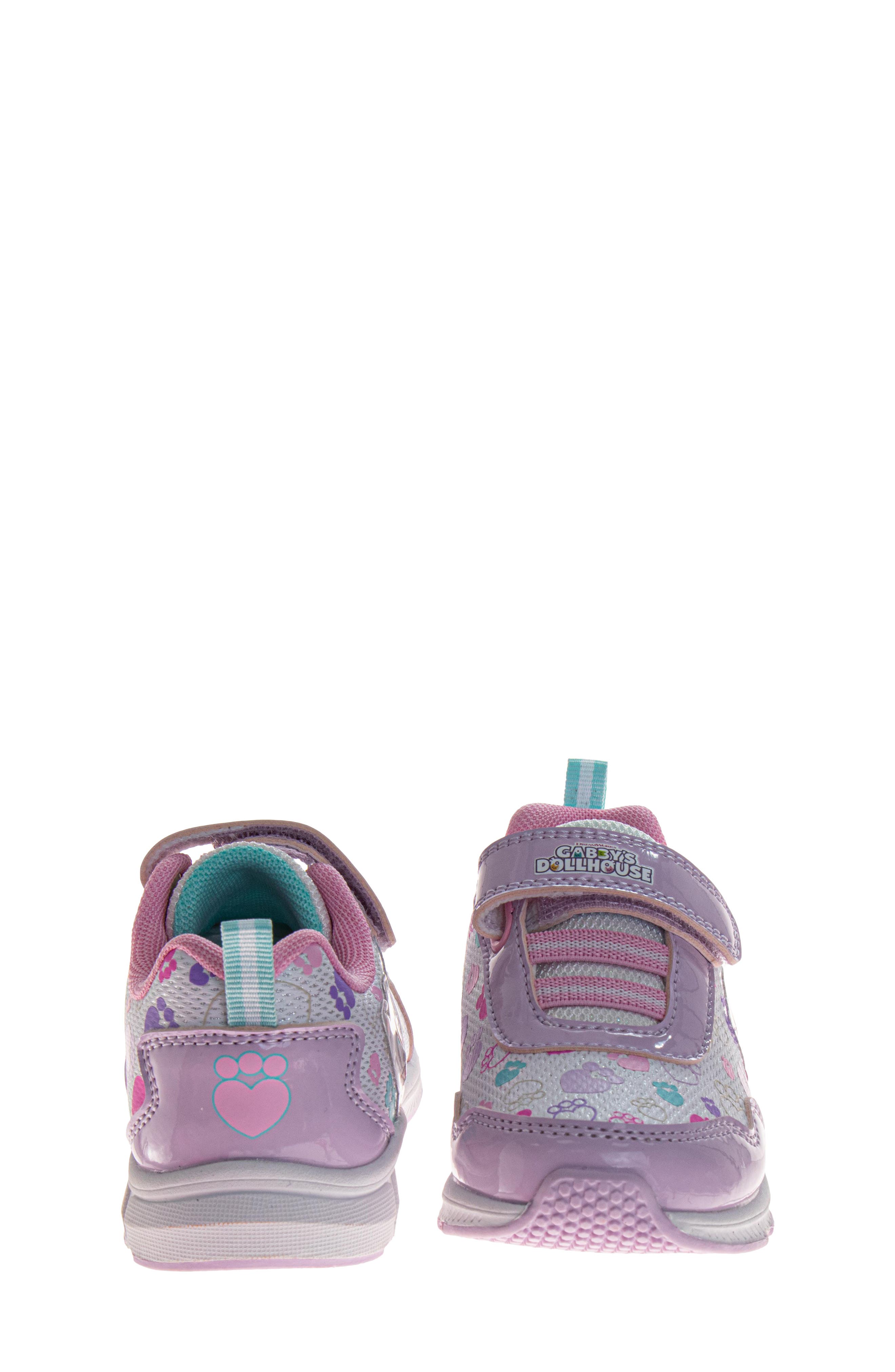 Kids' Gabby's Dollhouse Light-Up Sneaker, Alternate, color, PURPLE/MULTI