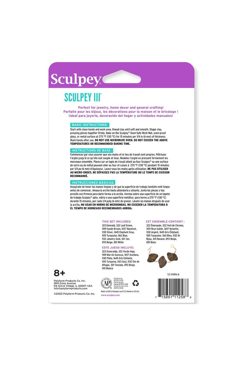 III Polymer Clay Multipack Naturals (12) 1oz, Alternate, color, Multicolored