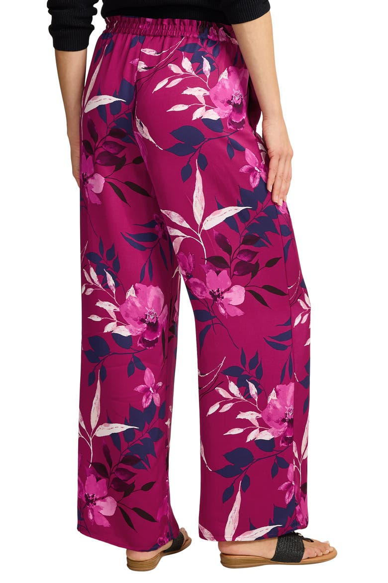 Sunset Shimmers High Waist Wide Leg Pants, Alternate, color, CABERNET CRUSH