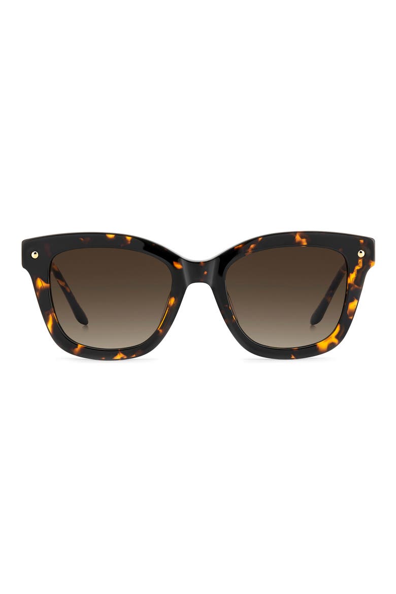 HER 0407/G/S 51mm Gradient Rectangular Sunglasses, Main, color, HAVANA/ BROWN SF