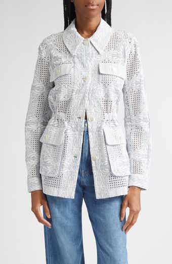 Veronica Beard Kiki Embroidered Eyelet Jacket
