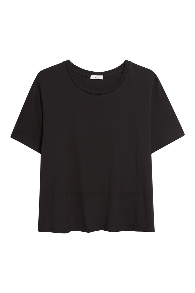 Kari Cotton T-Shirt, Alternate, color, BLACK