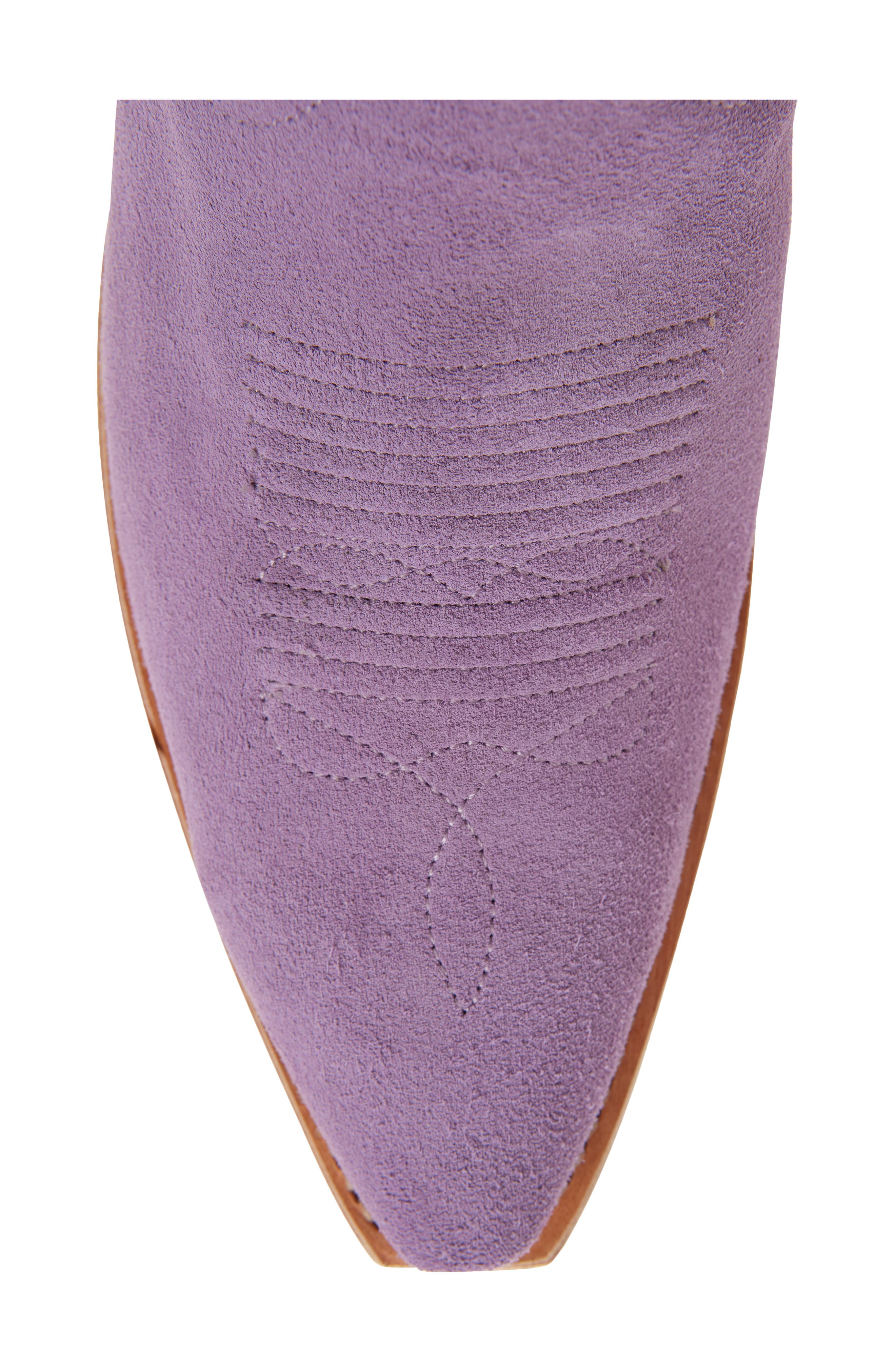 Tecovas The Annie Monarch Suede Western Boot, Alternate, color, Lavender