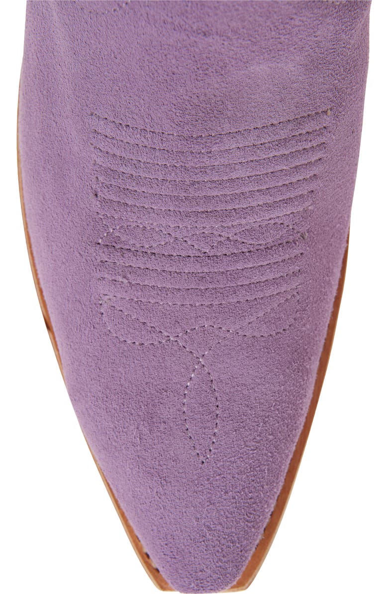 Tecovas The Annie Monarch Suede Western Boot, Alternate, color, Lavender