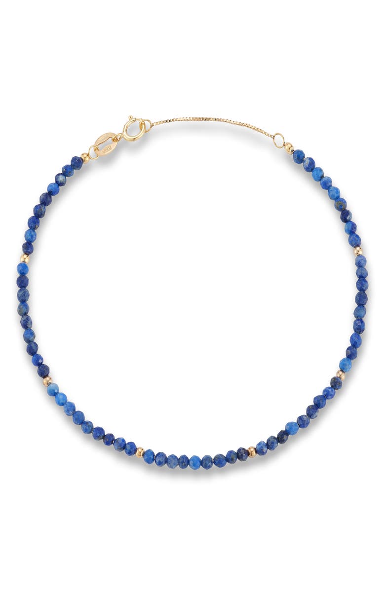 Ember Fine Jewelry Beaded Bracelet, Main, color, Gold / Blue