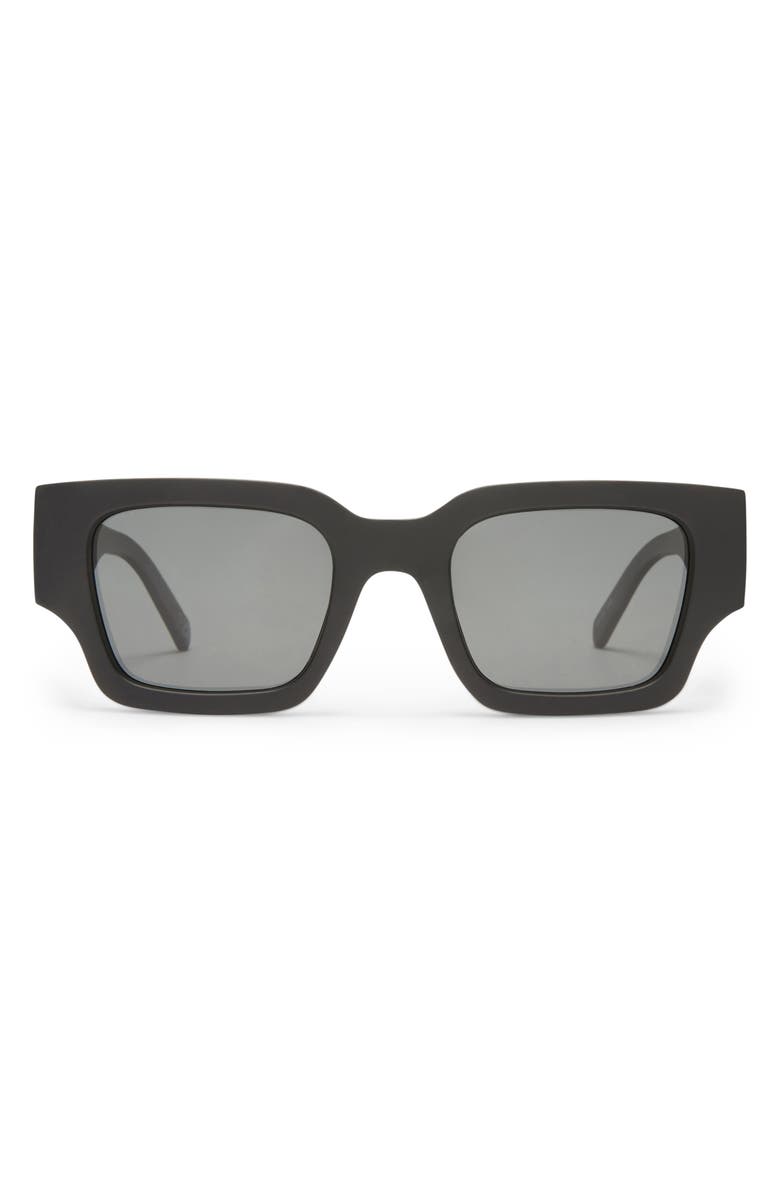 Le Specs Atlantis 50mm Polarized Rectangular Sunglasses, Main, color, Matte Black