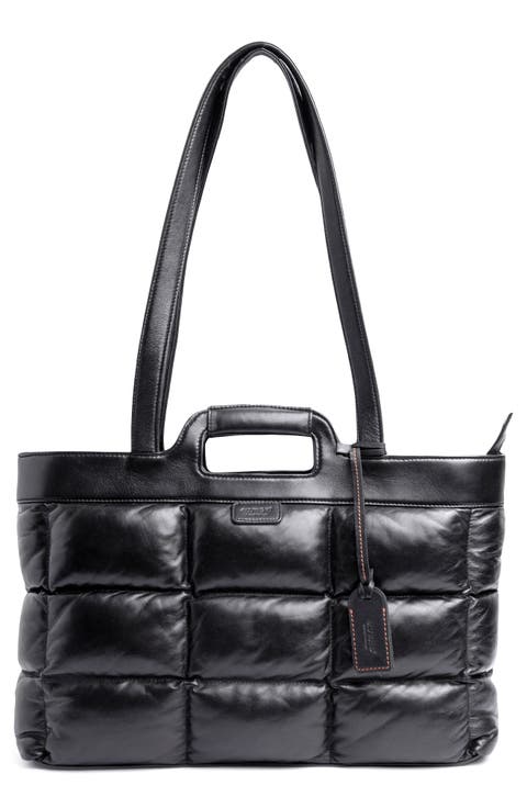 Puff Clover Leather Tote Bag
