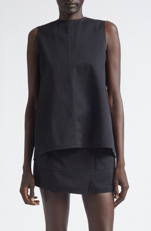 Proenza Schouler Nerina Sleeveless Cotton Drill Top in Black at Nordstrom, Size 0
