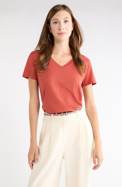V-Neck Cotton T-Shirt
