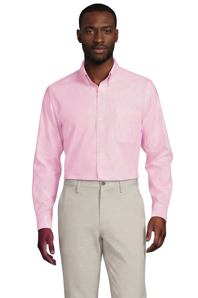 Tall No Iron Supima Oxford Dress Shirt, Main, color, Light Rose Pink