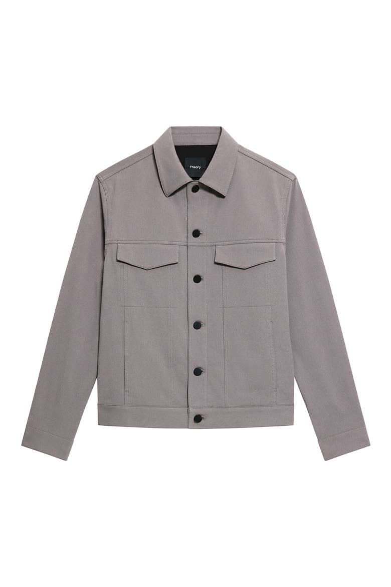 River Trucker in Neoteric Twill Jacket, Alternate, color, CARBON - BAX
