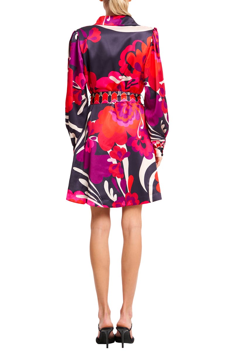 CIEBON Billy Floral Print Long Sleeve Shirtdress, Alternate, color, 