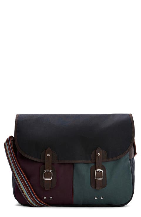 x Paul Smith Tarras Waxed Cotton Messenger Bag