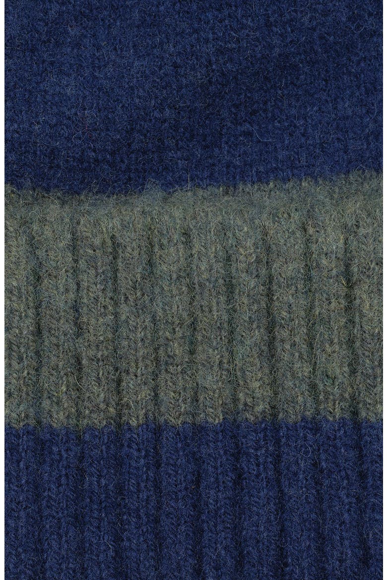 Stripe Brushed Wool Beanie, Alternate, color, NAVY/ GREEN