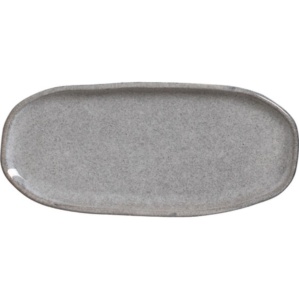 Porto Brasil Shallow Organic Oval Platter Small Set Of 4 In Gray