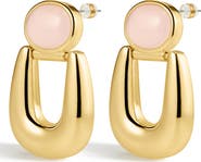 Luv AJ The Rio Rose Quartz Drop Earrings